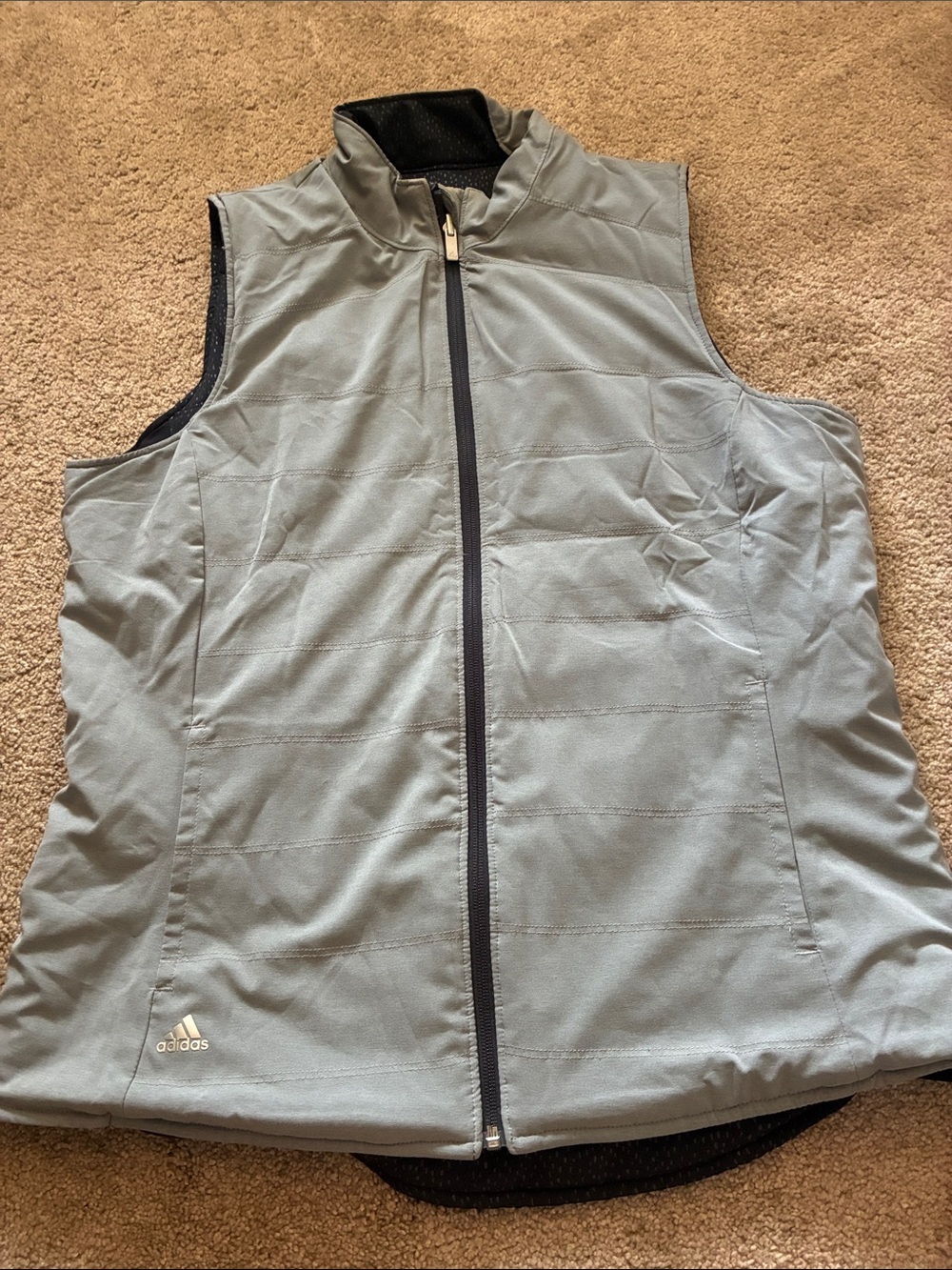 Adidas Ultimate365 Reversible Full Zip Golf Puffer Vest Grey Five L